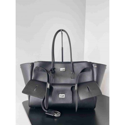 Balenciaga Bel Air Carry All Medium Bag in Noir Calfskin