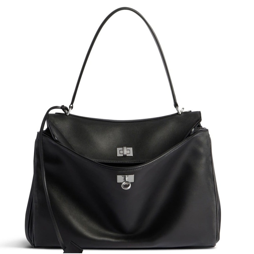 Balenciaga Rodeo Medium Bag in Noir Calfskin