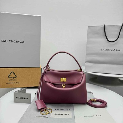 Balenciaga Rodeo Mini Bag in Burgundy Calfskin