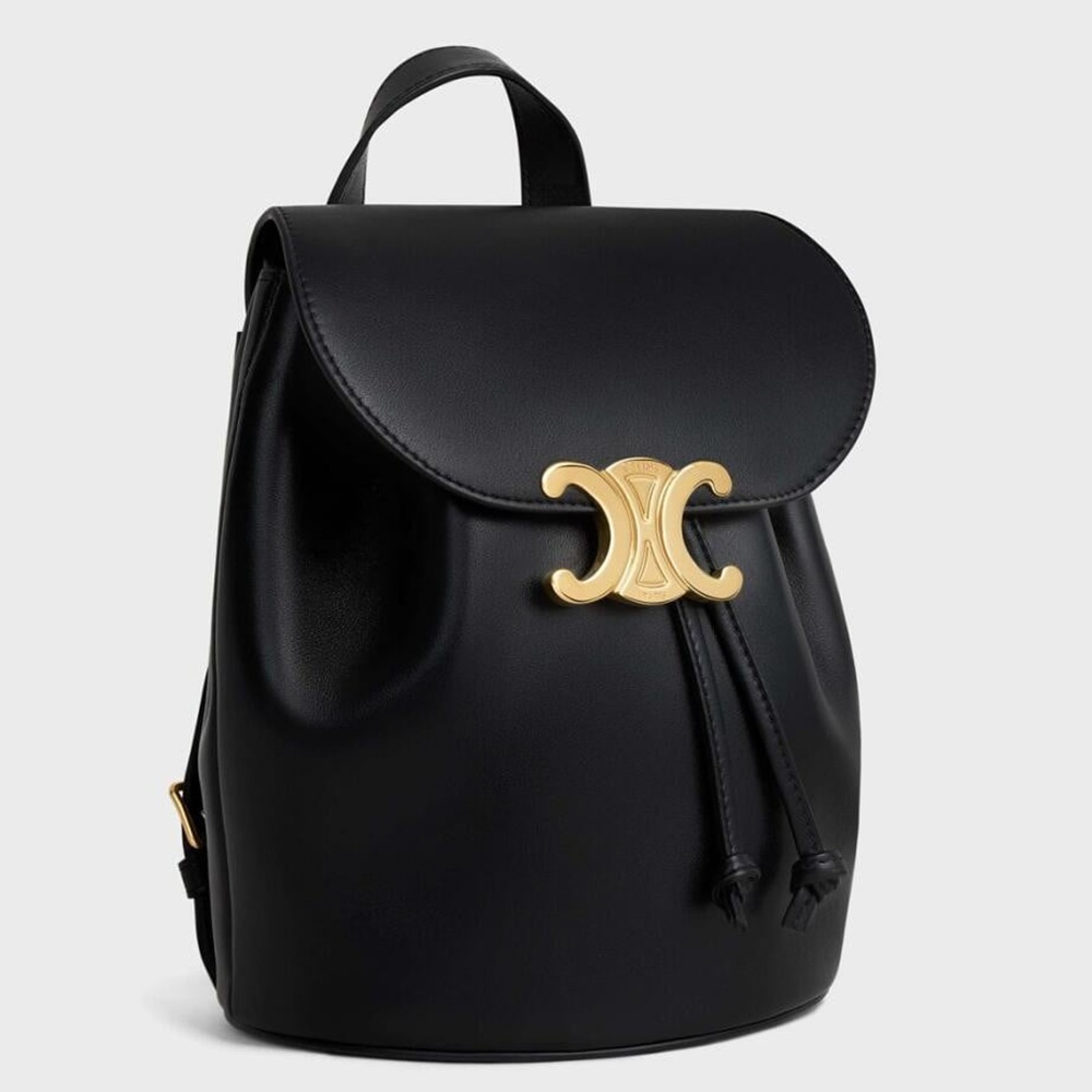 Celine Bonnie Backpack in Black Calfskin
