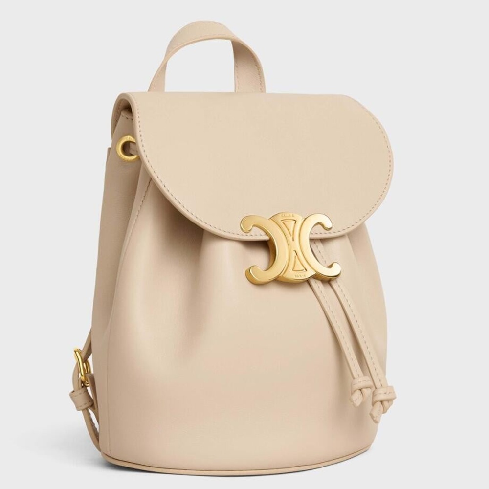 Celine Bonnie Backpack in Nude Calfskin