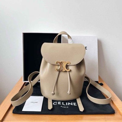 Celine Bonnie Backpack in Nude Calfskin