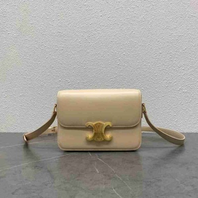 Celine Triomphe Teen Bag In Nude Leather