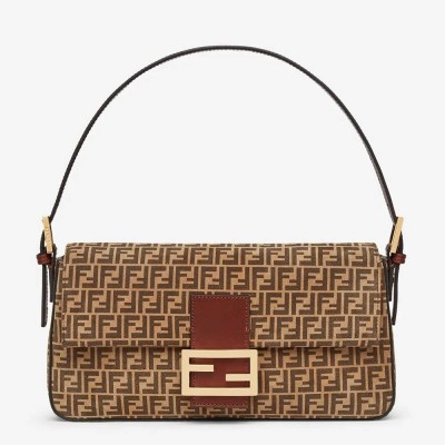 Fendi Medium Baguette 1997 Bag In Beige Split Leather