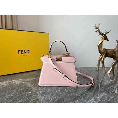 Fendi Peekaboo ISeeU Petite Bag In Pink Nappa Leather