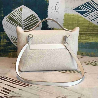 Hermes 24 24 29 Bag In White Clemence Calfskin