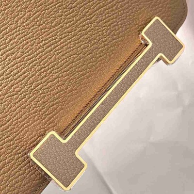Hermes Geta Handmade Bag In Chai Chevre Mysore Leather