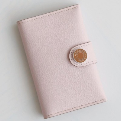 Hermes R.M.S Card Holder in Mauve Pale Evergrain Calfskin