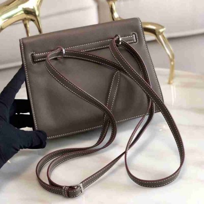 Hermes Taupe Swift Kelly Danse Bag