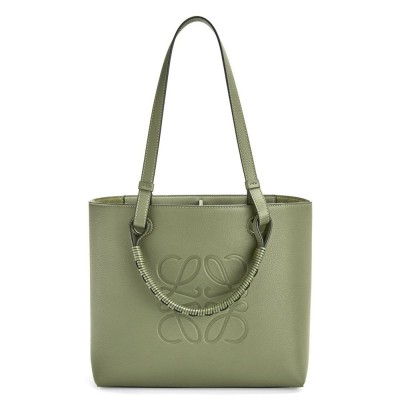 Loewe Anagram Small Tote In Rosemary Classic Calfskin