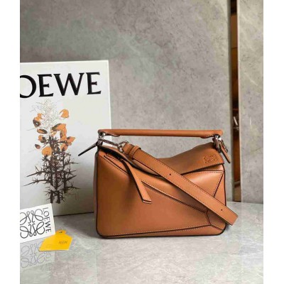 Loewe Puzzle Small Bag in Tan Classic Calfskin