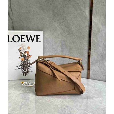 Loewe Puzzle Small Bag in Toffee Soft Grained Leather