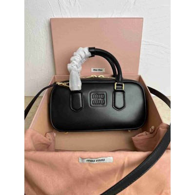 Miu Miu Arcadie Medium Bag in Black Leather