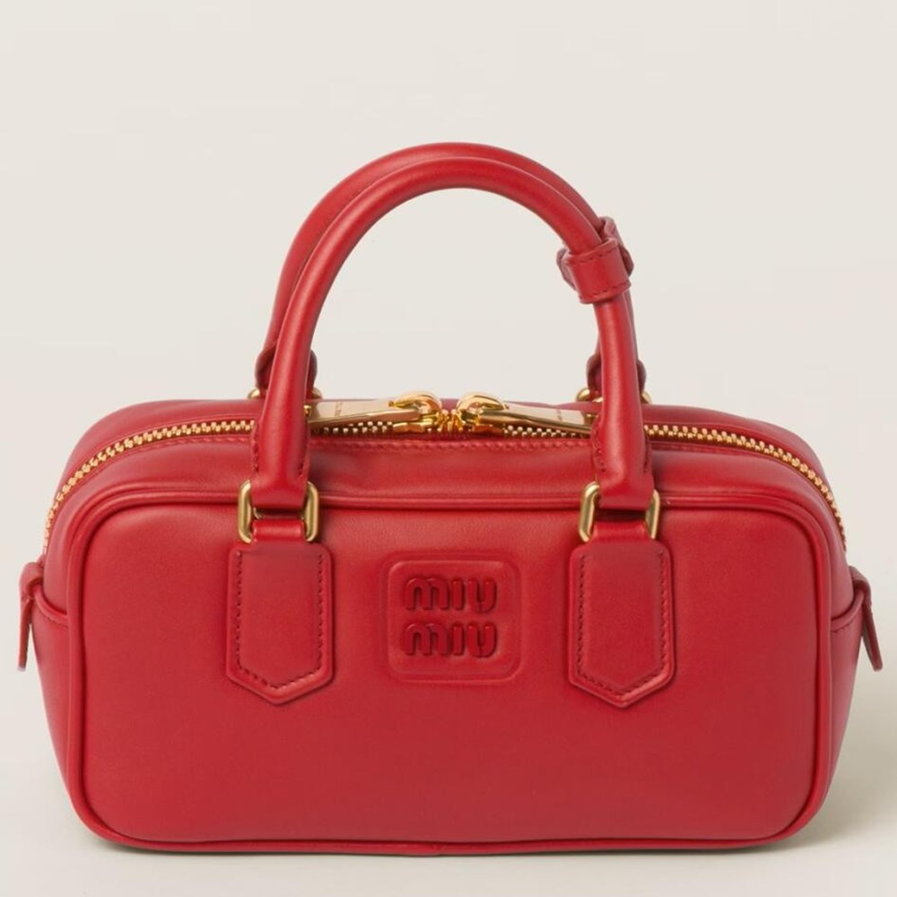 Miu Miu Arcadie Medium Bag in Red Leather