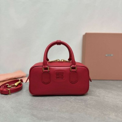 Miu Miu Arcadie Medium Bag in Red Leather