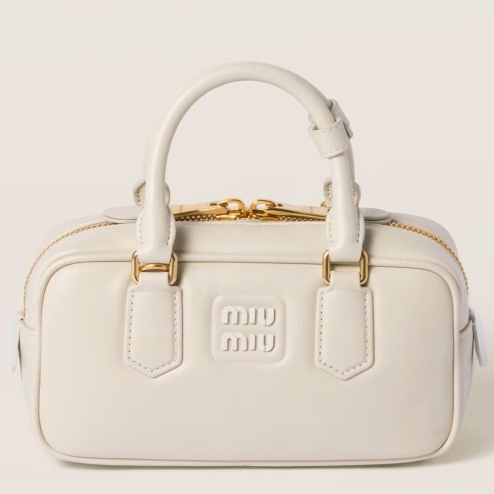 Miu Miu Arcadie Medium Bag in White Leather