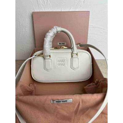 Miu Miu Arcadie Medium Bag in White Leather