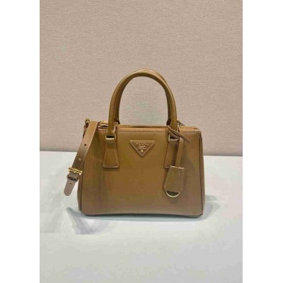 Prada Galleria Small Bag in Caramel Saffiano Leather