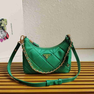 Prada Re-Edition 1995 Chaine Mini Bag in Green Re-Nylon