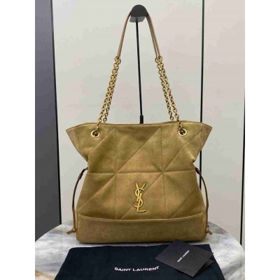 Saint Laurent Jamie 4.3 Large Pochon in Gold Leaf Suede Calfskin