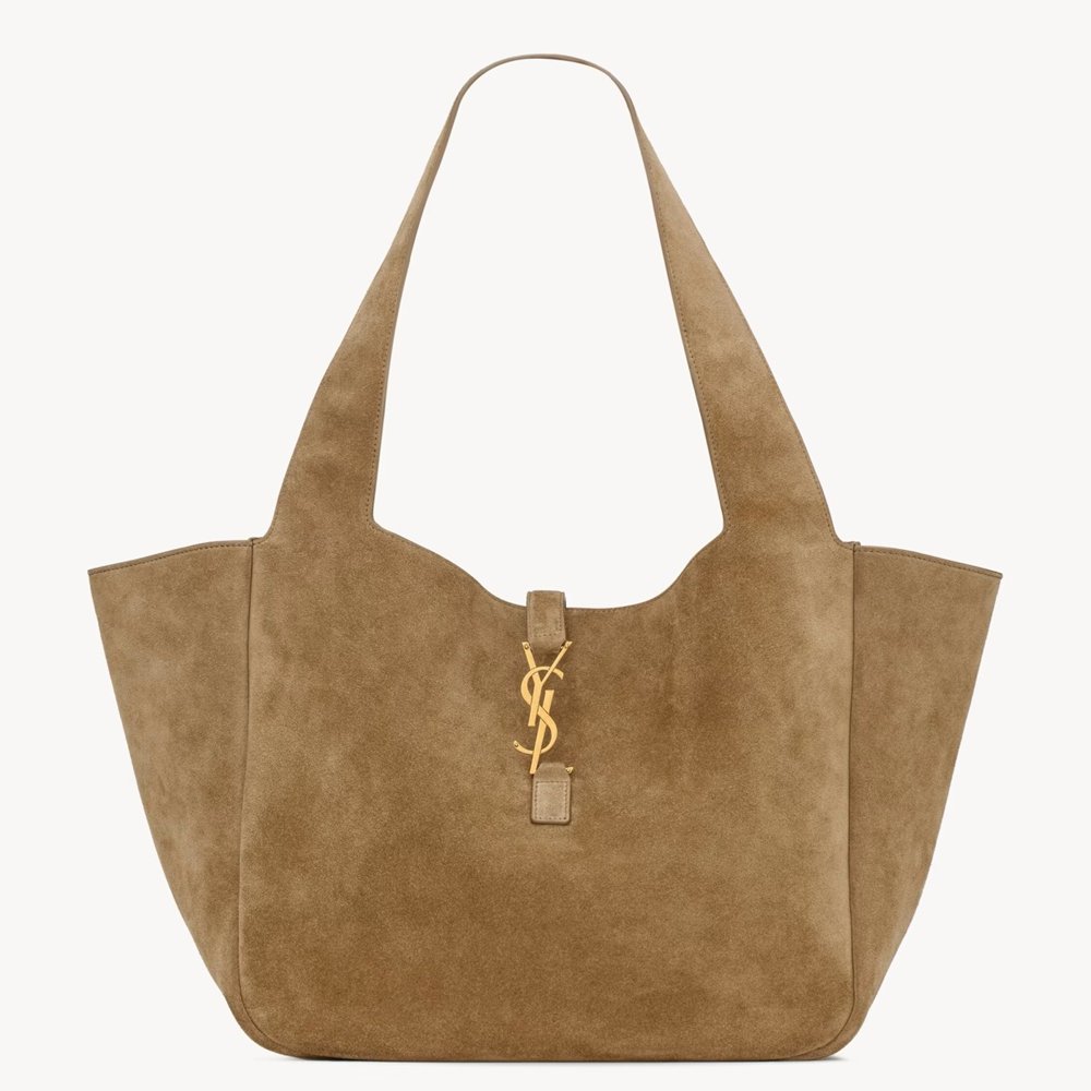 Saint Laurent LE 5 a 7 Bea Bag in Golden Leaf Suede Leather