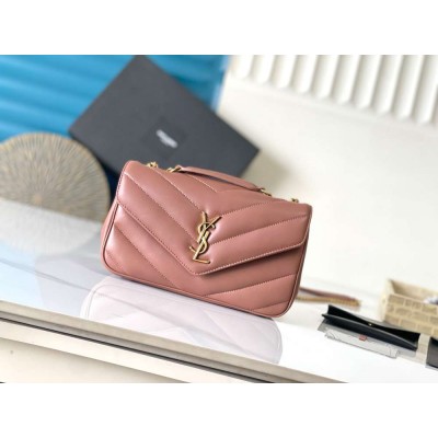 Saint Laurent LouLou Small Bag in Hortensia Matelasse Lambskin