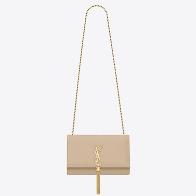 Saint Laurent Medium Kate Bag With Tassel In Powder Smooth Leather