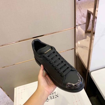 Alexander McQueen Black Oversized Sneakers With Metal Toe