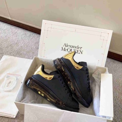 Alexander McQueen Black Oversized Sneakers With Transparent Sole