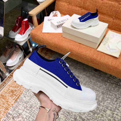 Alexander McQueen BlueTread Slick Lace Up Sneakers