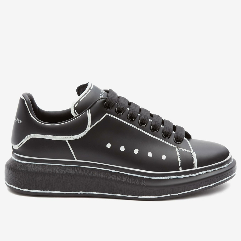 Alexander McQueen Oversized Sneakers With White Outlines