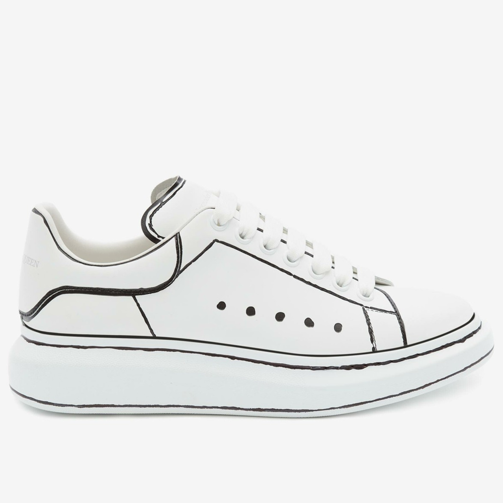 Alexander McQueen Oversized Sneakers With Black Outlines