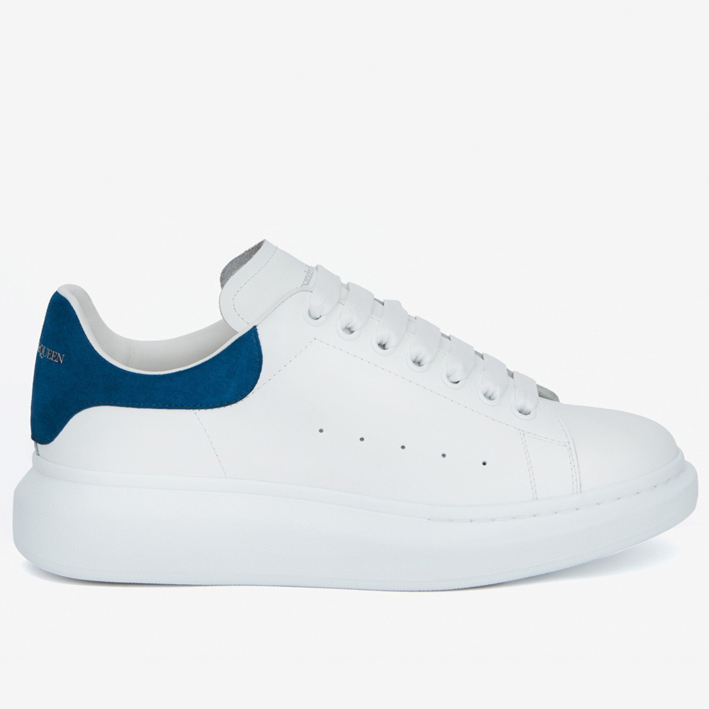 Alexander McQueen Oversized Sneakers With Blue Suede Heel