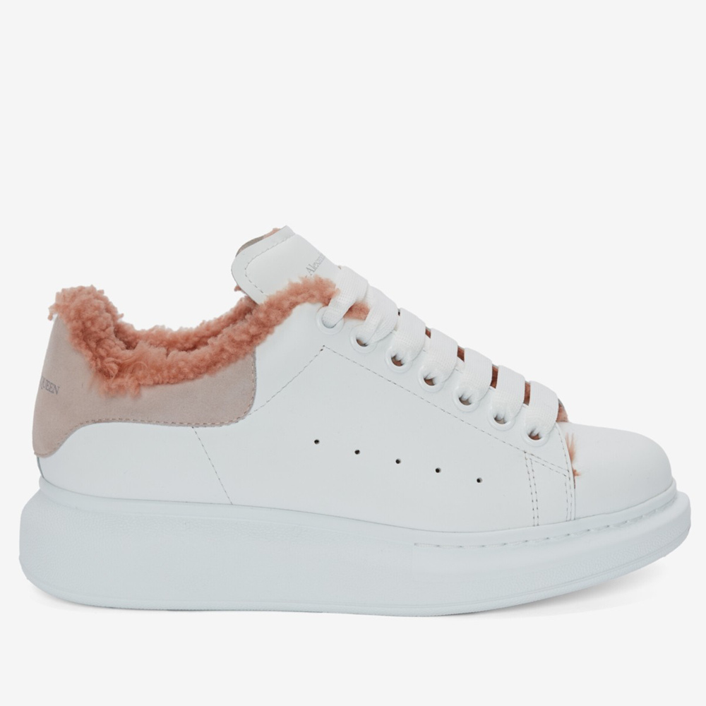Alexander McQueen Oversized Sneakers With Pink Shearling