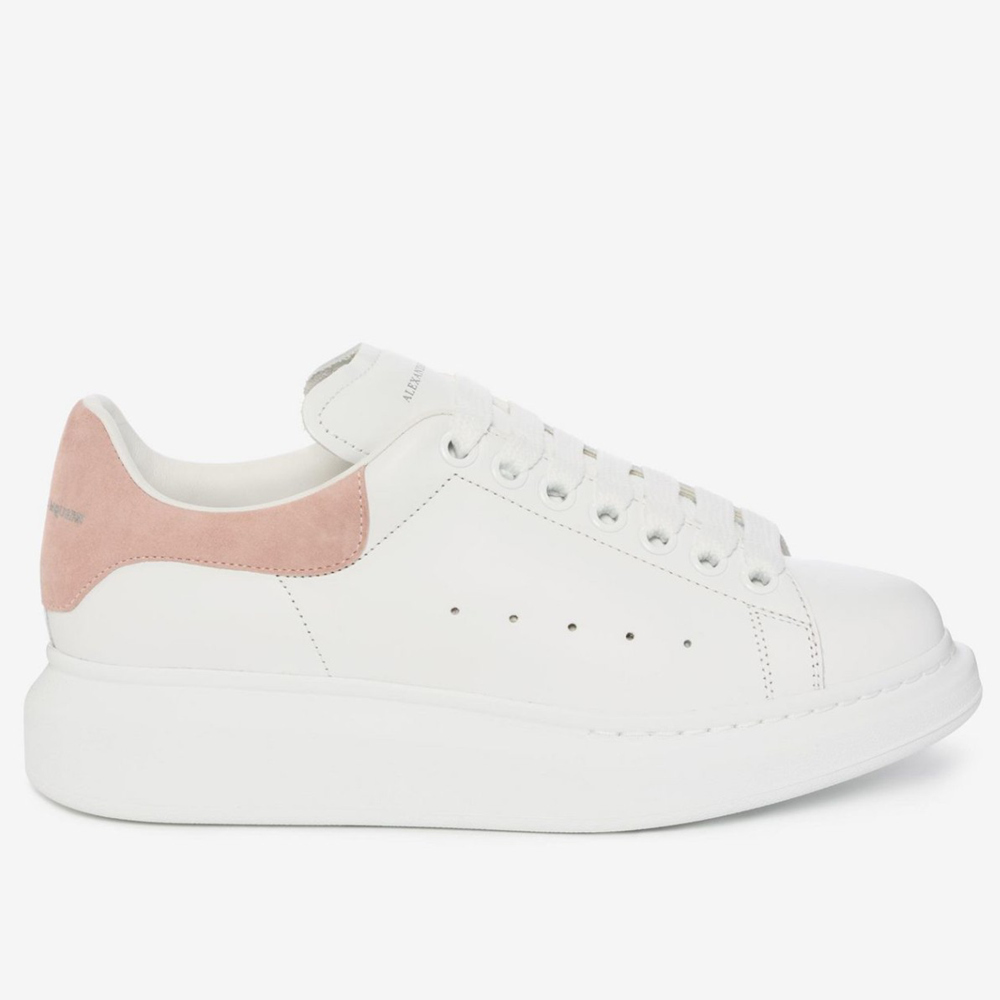 Alexander McQueen Oversized Sneakers With Pink Suede Heel