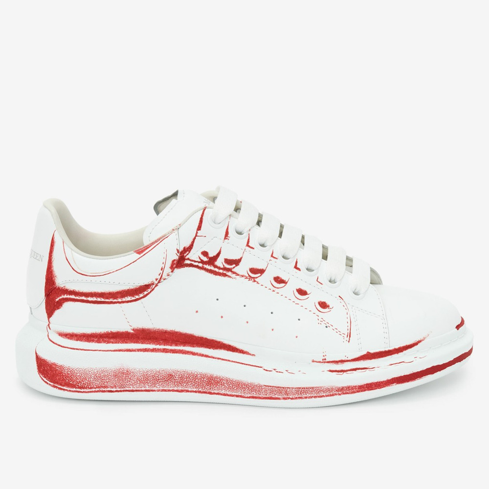 Alexander McQueen Oversized Sneakers With Red Printed