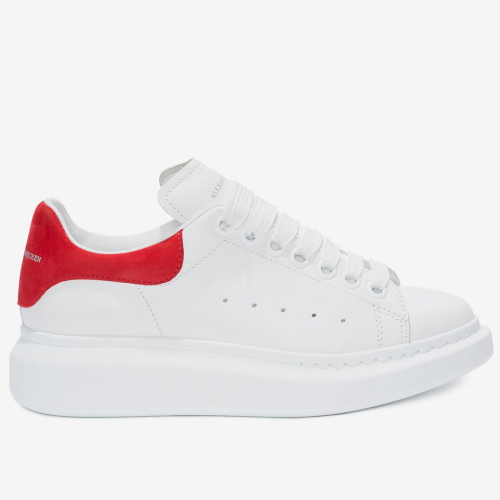 Alexander McQueen Oversized Sneakers With Red Suede Heel
