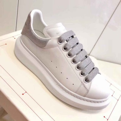 Alexander McQueen Oversized Sneakers With Silver Glitter Heel