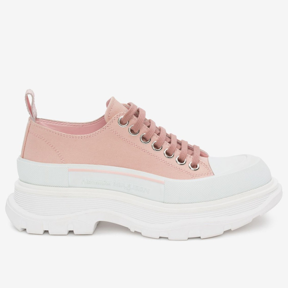 Alexander McQueen Pink Tread Slick Lace Up Sneakers