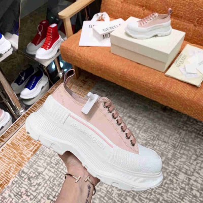 Alexander McQueen Pink Tread Slick Lace Up Sneakers