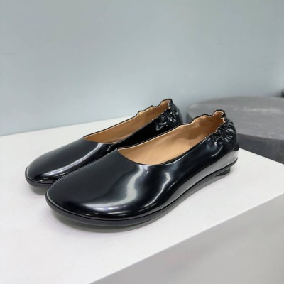 Bottega Veneta Atomic Ballerina Flats in Black Lambskin