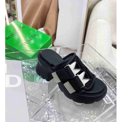 Bottega Veneta Flash Sandals In Black Technical Fabric