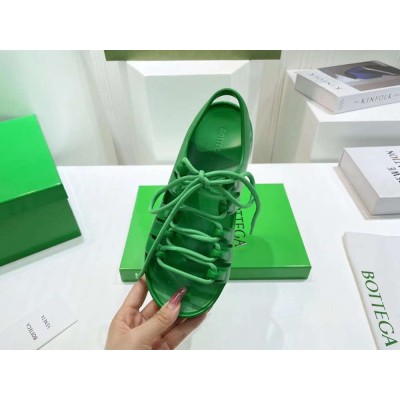 Bottega Veneta Jelly Sandals In Green Rubber