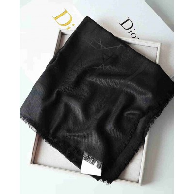 Christian Dior Black Cannage Shawl 140 cm