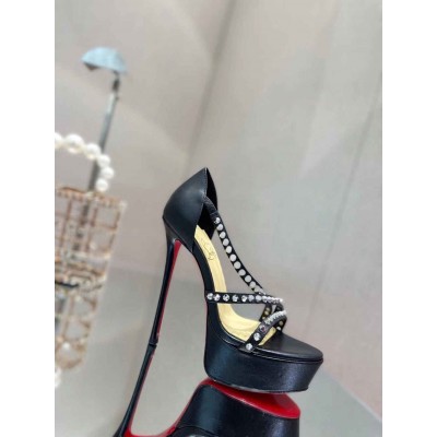 Christian Louboutin Black So Spike Alta Sandals 150MM