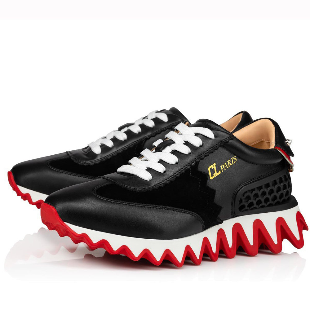 Christian Louboutin Loubishark Sneakers In Black Leather