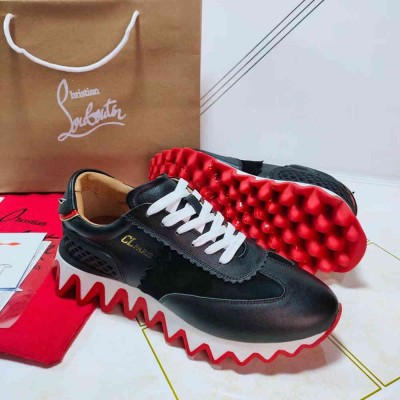 Christian Louboutin Loubishark Sneakers In Black Leather