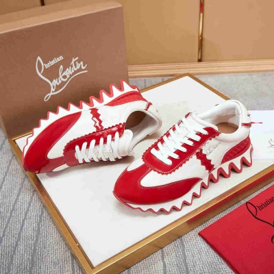 Christian Louboutin Loubishark Sneakers In Red Patent