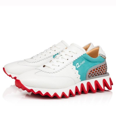 Christian Louboutin Loubishark Sneakers In White Green