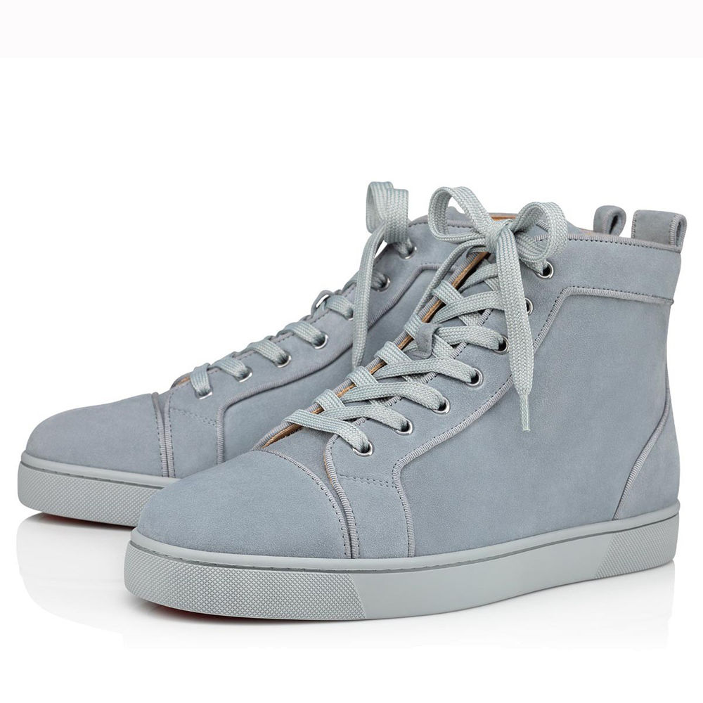 Christian Louboutin Louis Orlato Flat Sneakers In Grey Suede